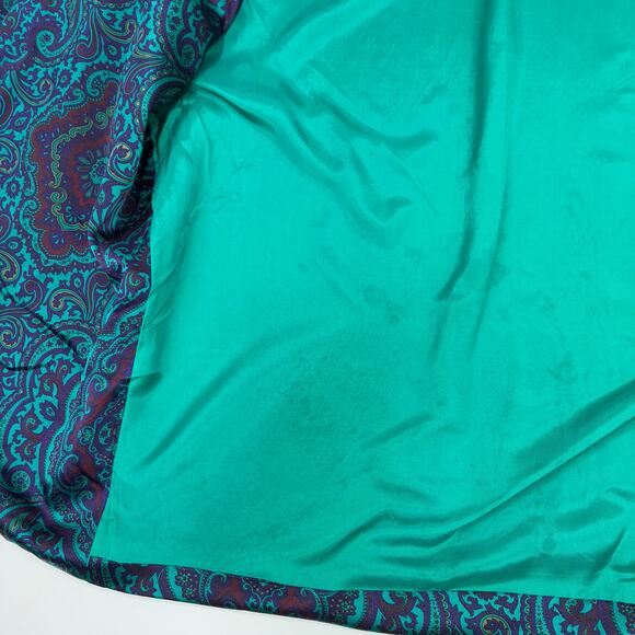 Vintage Silk Paisley Boho Miami Mob Wife Blazer Size 6 - Picture 7 of 7